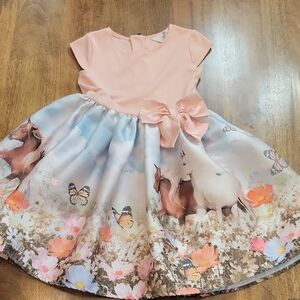 Charming Pink and Multicolor Kids Party Dress, H&M